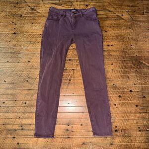Silver Suki burgundy washed super skinny 31x28 jeans